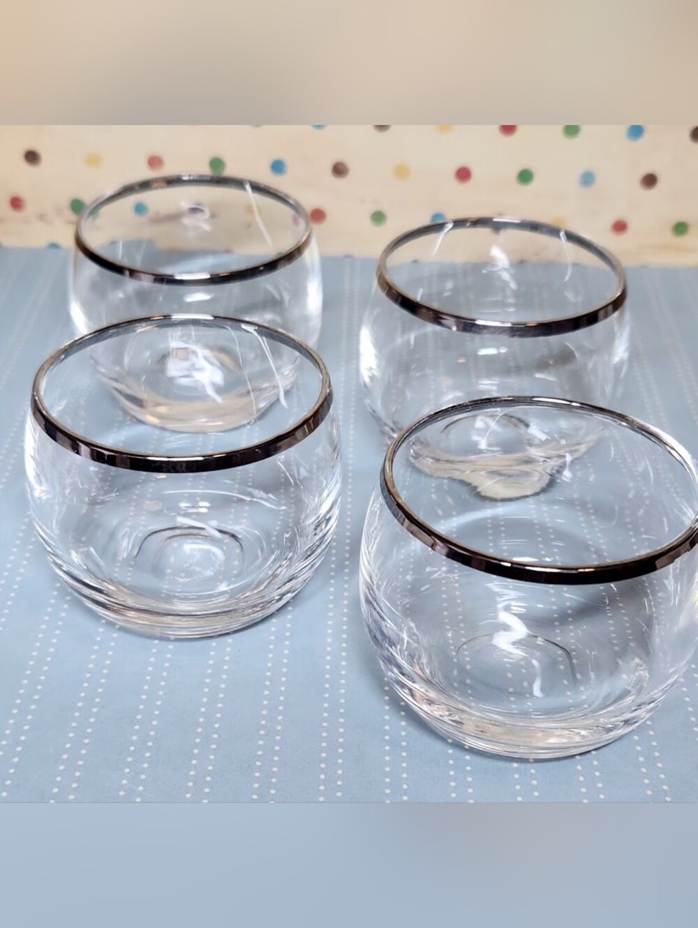 Set Of 4 MCM Roly Poly Dorothy Thorpe Style Cocktail Glasses 4oz.
